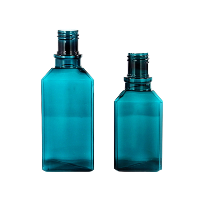 Unique Transparent Teal Plastic Lotion Bottle