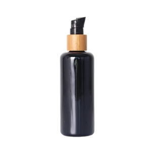 Glass Body with Bamboo Lotion Pump Bottle