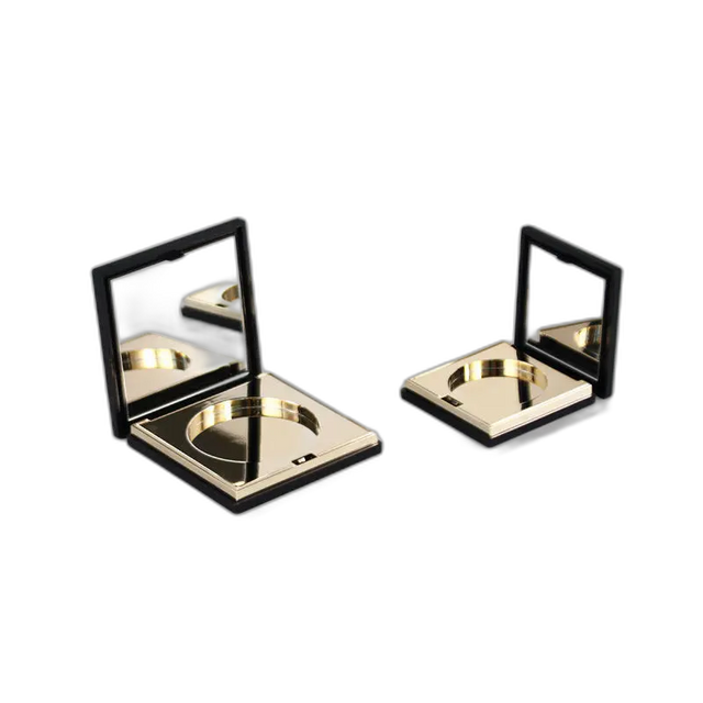 Luxury eyeshadow plate with black cover and mirror different size with custom logo