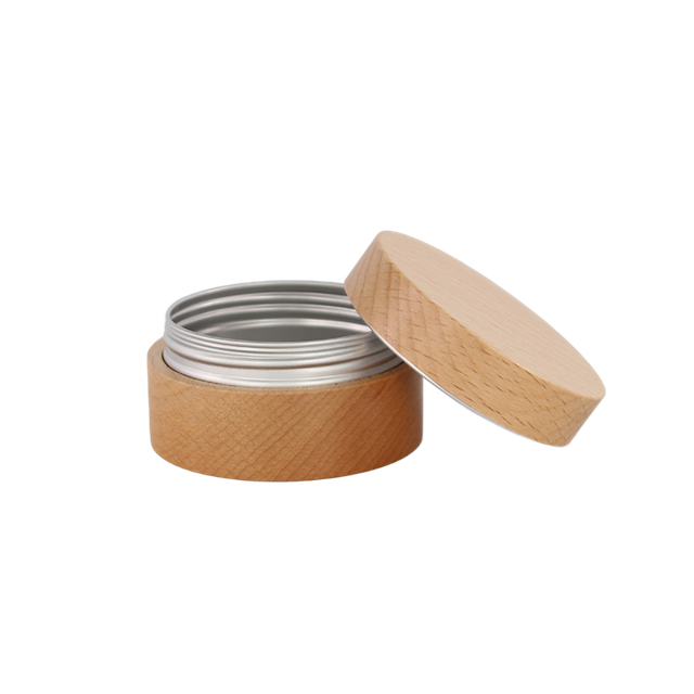 Fully Wood Covered Aluminum Cream Containers