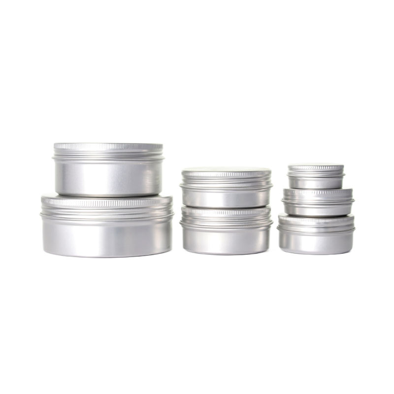 Silver Pure Aluminum Cream Jar