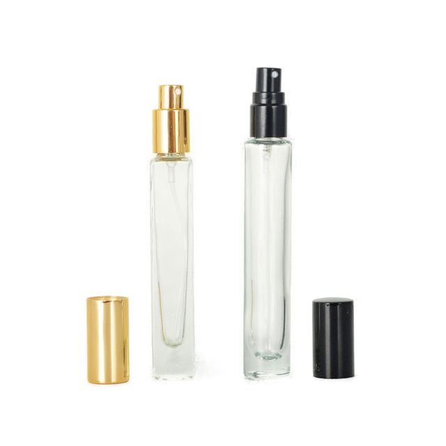 10ml Small Size Glass Spray Bottle with High Clarity Slim Glass Tube Metal And Plastic Mist Sprayer