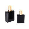 Women's Black Rectangle-Shaped Perfume Bottle with Golden Cap