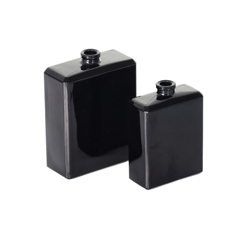 Black and Gold Square Perfume Bottle