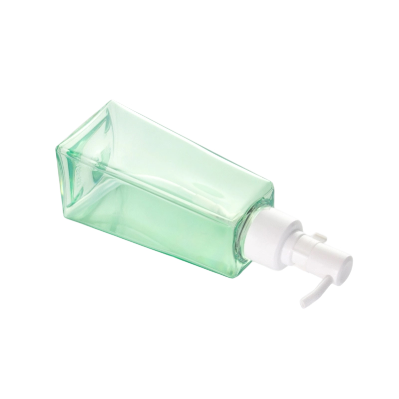 PETG Square Clear Plastic Lotion Bottle