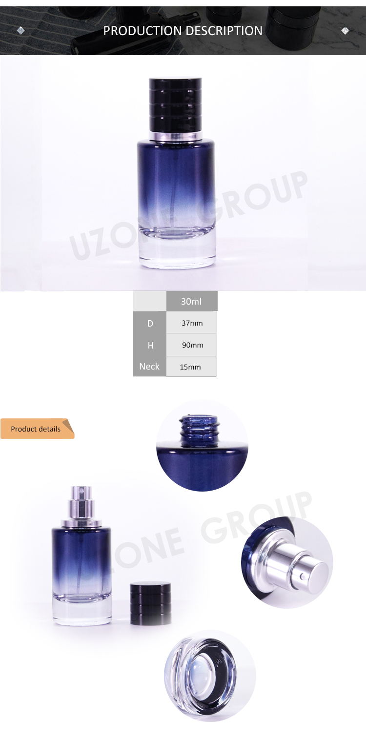 30ml Vintage Glass Perfume Spray Atomizer