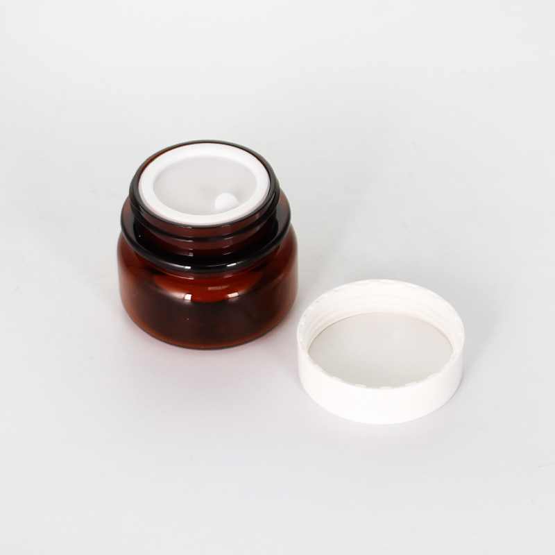 Amber Transparent Plastic PET Cream Jars 30g 60g