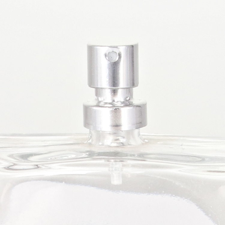 100ml rectangle perfume bottle with black lid luxury look thick bottom perfume bottle