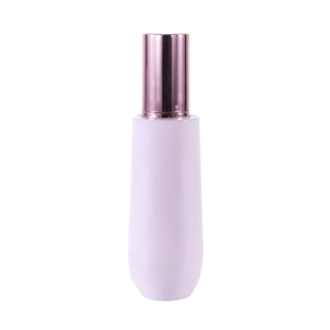 White Small Glass Lotion Pump Bottle