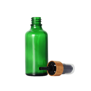 16 Oz Glass Lotion Bottle Containers with Bamboo