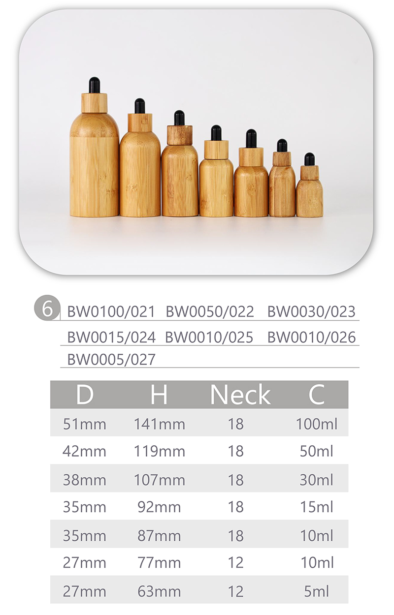 Fancy Essential Oil Bottles with Various Sizes