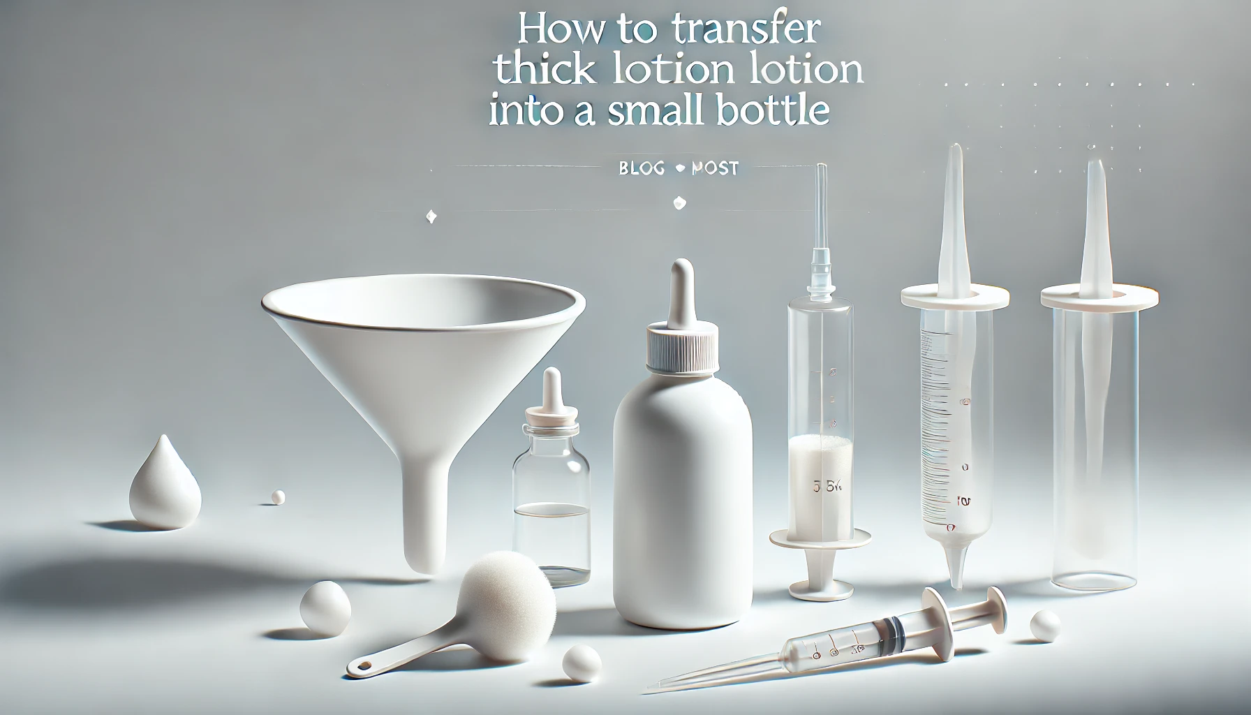 How to Transfer Thick Lotion into a Small Bottle
