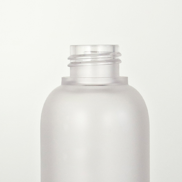 Frosted Round Shoulder Cosmetic Lotion Pump Plastic Bottles Set