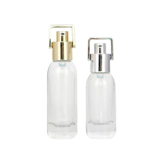 Mini Round Glass Lotion Bottle Pump