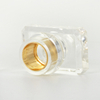 50ml rectangle perfume bottle with square clear lid luxury look thick bottom perfume bottle