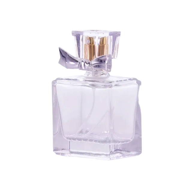 50ml Unique Glass Perfume Bottle with Flower Cap