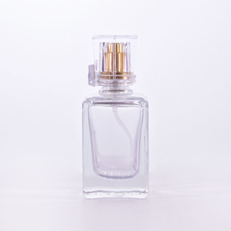 50ml Unique Glass Perfume Bottle with Flower Cap