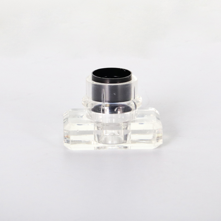 30ml 50ml rectangle perfume bottle with black lid luxury look thick bottom perfume bottle