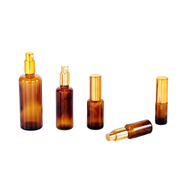 Luxury Amber Glass Lotion Bottles