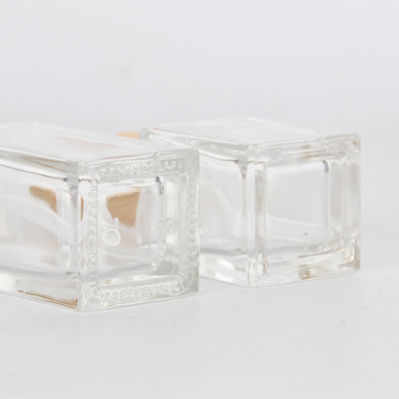Small Square Glass Lotion Pump Bottle