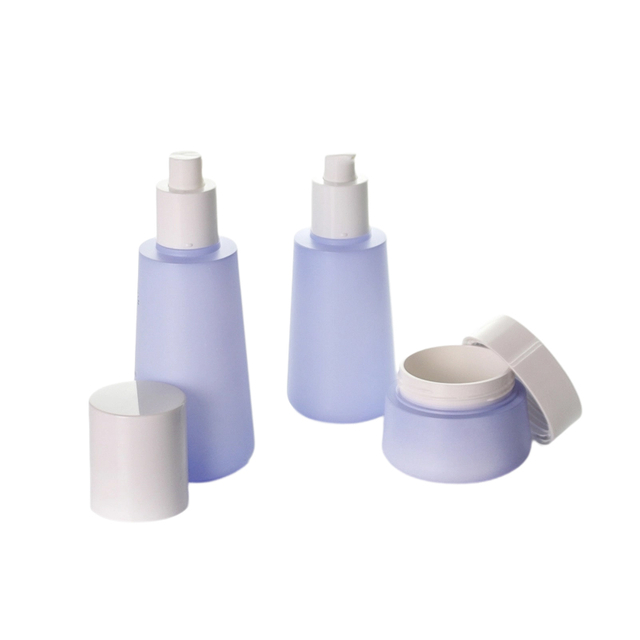 PETG Blue Plastic Lotion Bottle For Travel