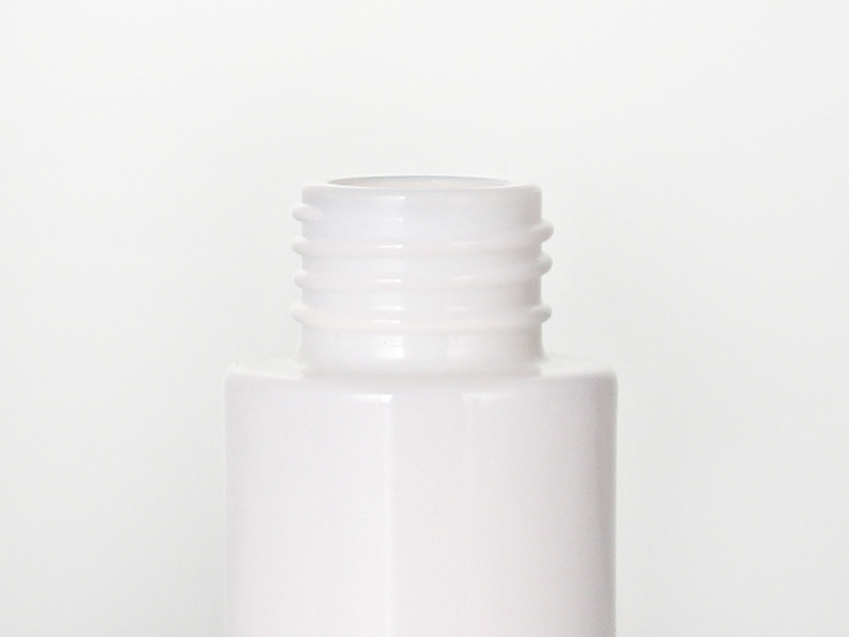 10-50ml White Flat Shoulder Lotion Thick Bottom Glass Bottle