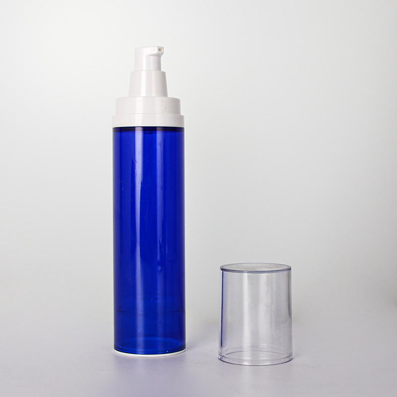 Blue Massage Plastic Lotion Bottle For Travel