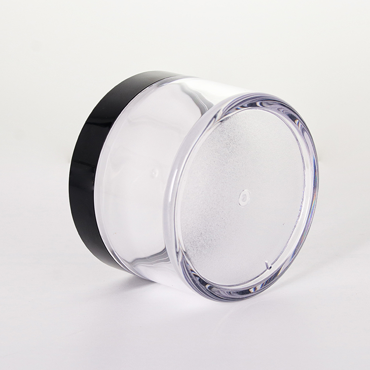 Thick Wall PET Plastic Cream Jars With Black PP Lid Wholesale Price