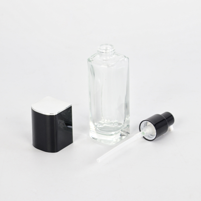 Travel Square Glass Lotion Bottle For Sale