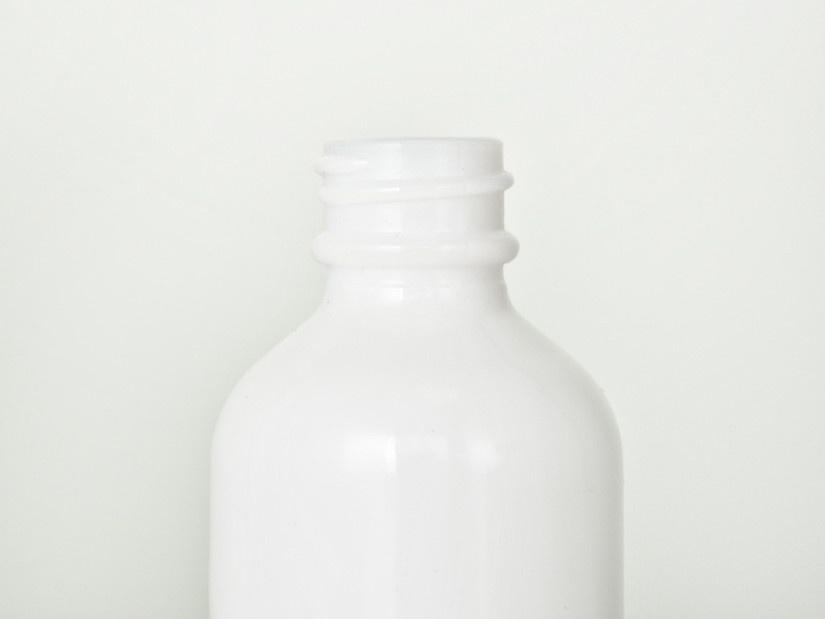 White Lotion Boston Round Glass Bottles