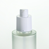 Frosted Semitransparent Green PET Serum Dropper Lotion Pump Bottles Set Wholesale