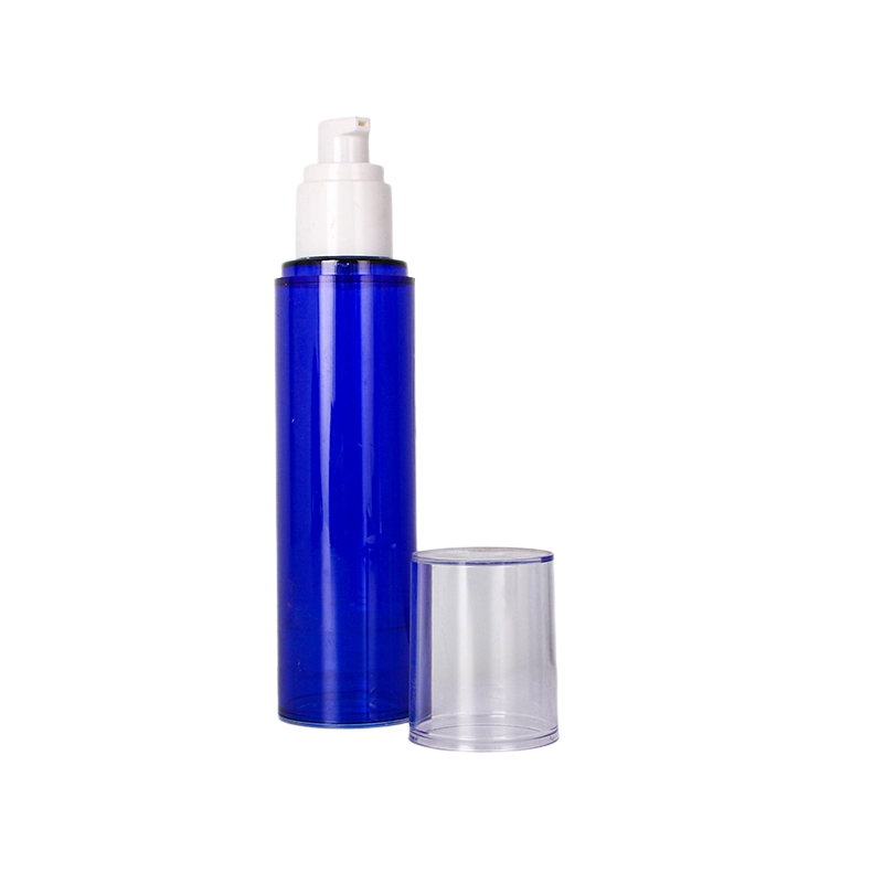 Blue Frosted Plastic Lotion Bottle For Bath